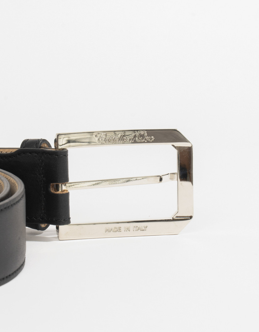 Castello d'Oro Black Calf Leather Belt image